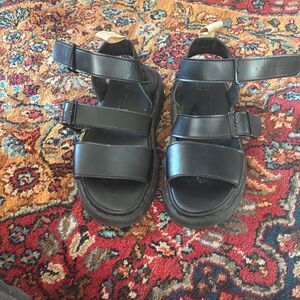 Dr. Martens Black Leather Sandals